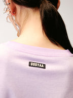 Bow appliqué embroidered T-shirt