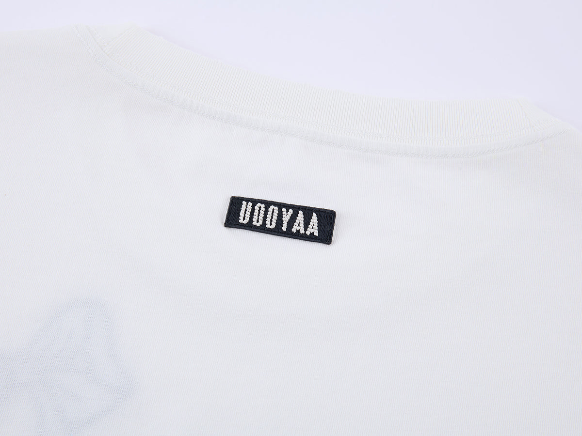 Bow appliqué embroidered T-shirt