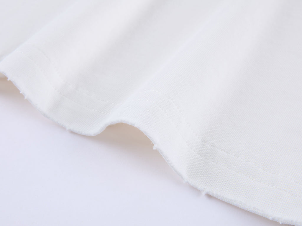Bow appliqué embroidered T-shirt