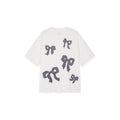 Bow appliqué embroidered T-shirt