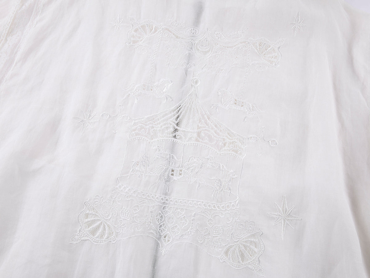 Lace openwork embroidered baseball jacket