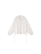 Lace openwork embroidered baseball jacket