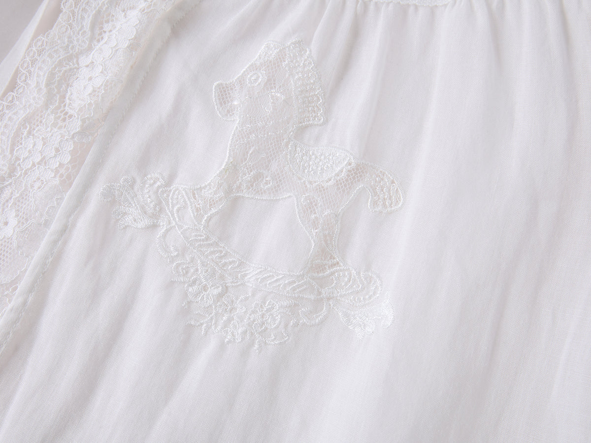 Lace embroidered tea dress