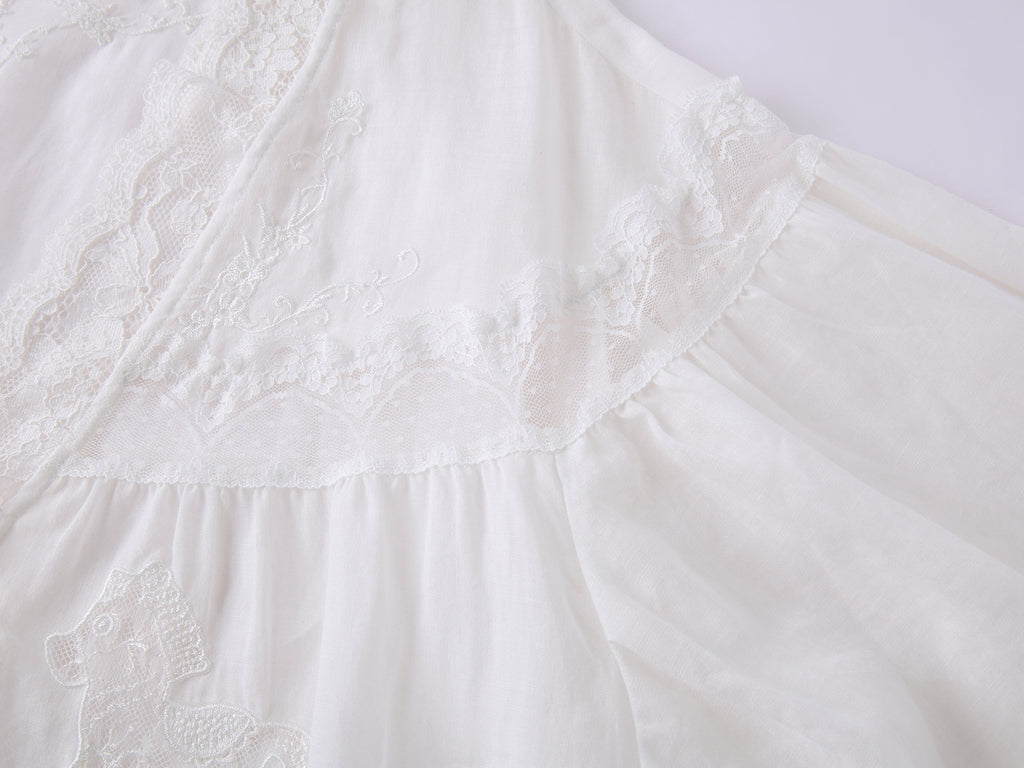 Lace embroidered tea dress