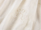 Openwork embroidered wool-blend skirt