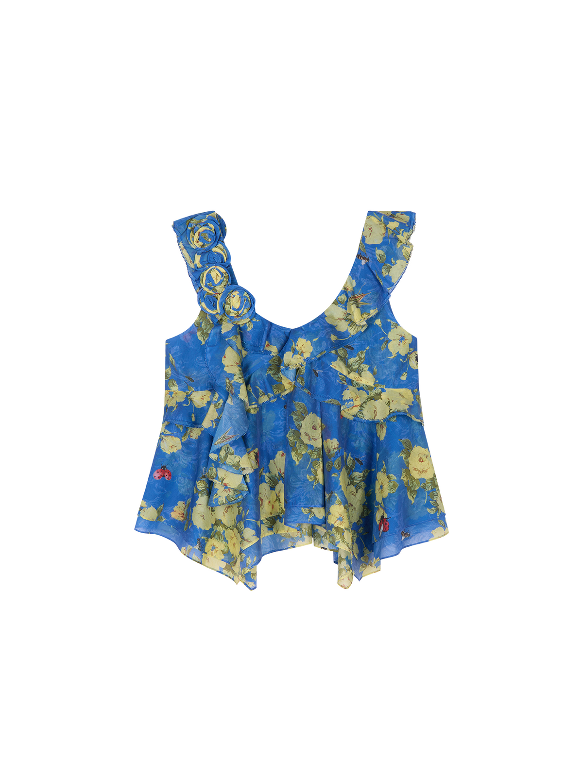 3d floral appliqué cami
