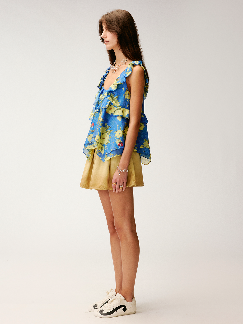 3d floral appliqué cami