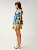 3d floral appliqué cami