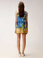 3d floral appliqué cami