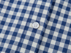 Rocking horse motif lace trims spliced plaid shirt