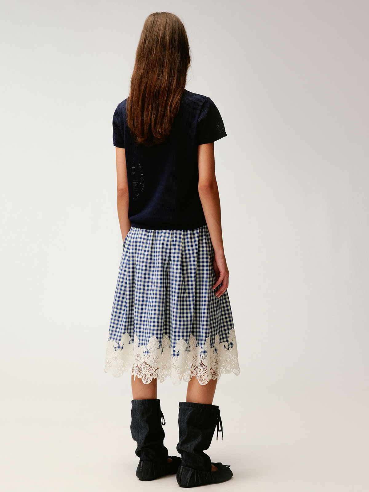 Handcrafted dynamic rocking horse knit T-shirt