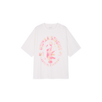 Carnival flock print and foil-stamped T-shirt