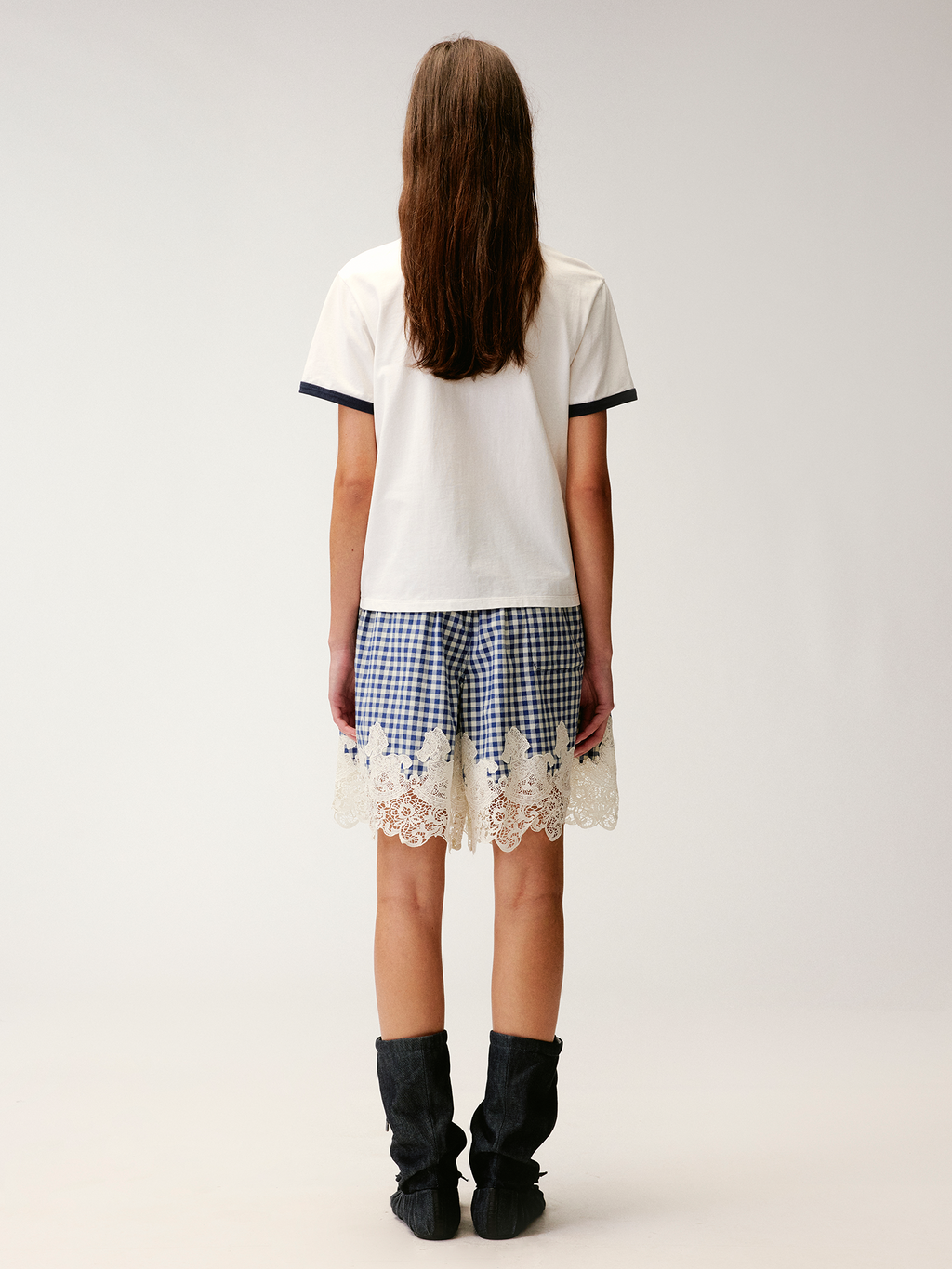 Carnival flock print and foil-stamped ringer T-shirt