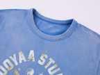 Carnival flock print and foil-stamped T-shirt