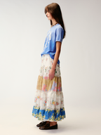 Carnival flock print and foil-stamped T-shirt