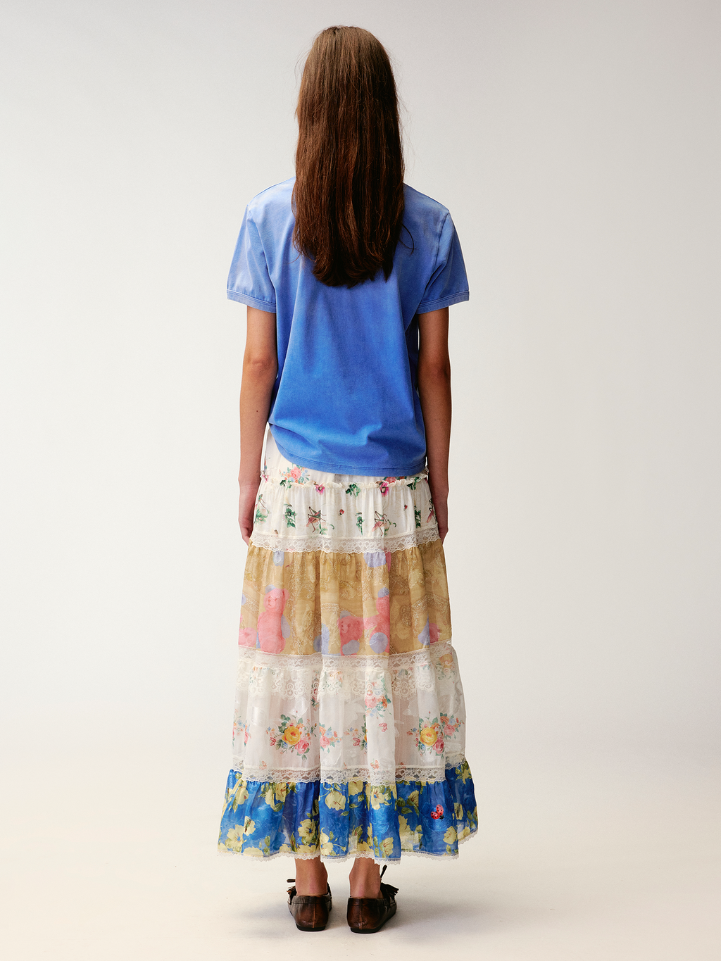 Carnival flock print and foil-stamped T-shirt