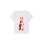 Carnival bunny appliqué T-shirt