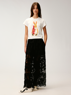 Carnival bunny appliqué T-shirt