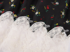Insect and floral motif lace spliced camisole dress