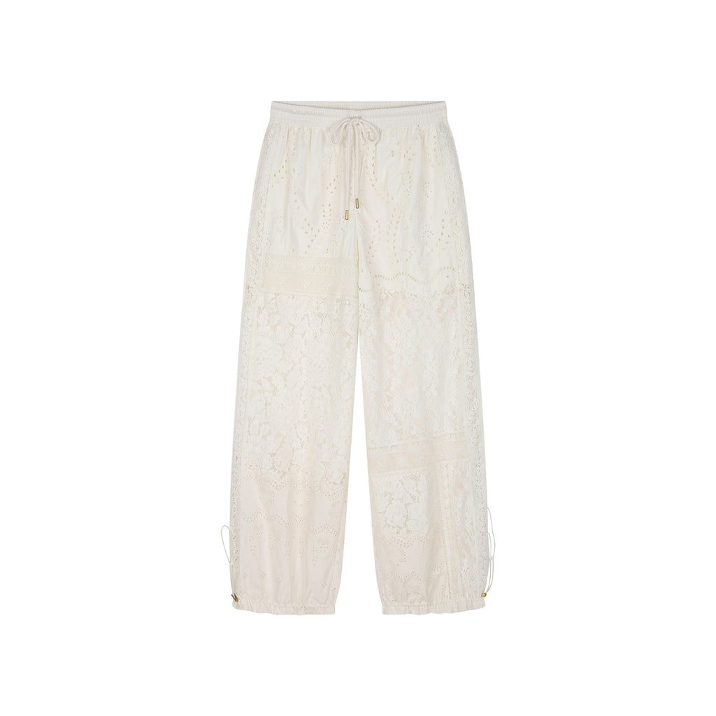 Lace Patchwork Cargo Pants