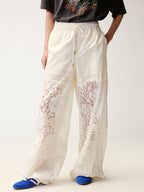 Lace Patchwork Cargo Pants
