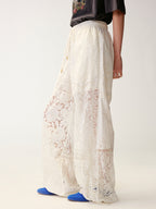 Lace Patchwork Cargo Pants