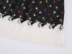 Insect motif lace trims spliced floral skirt