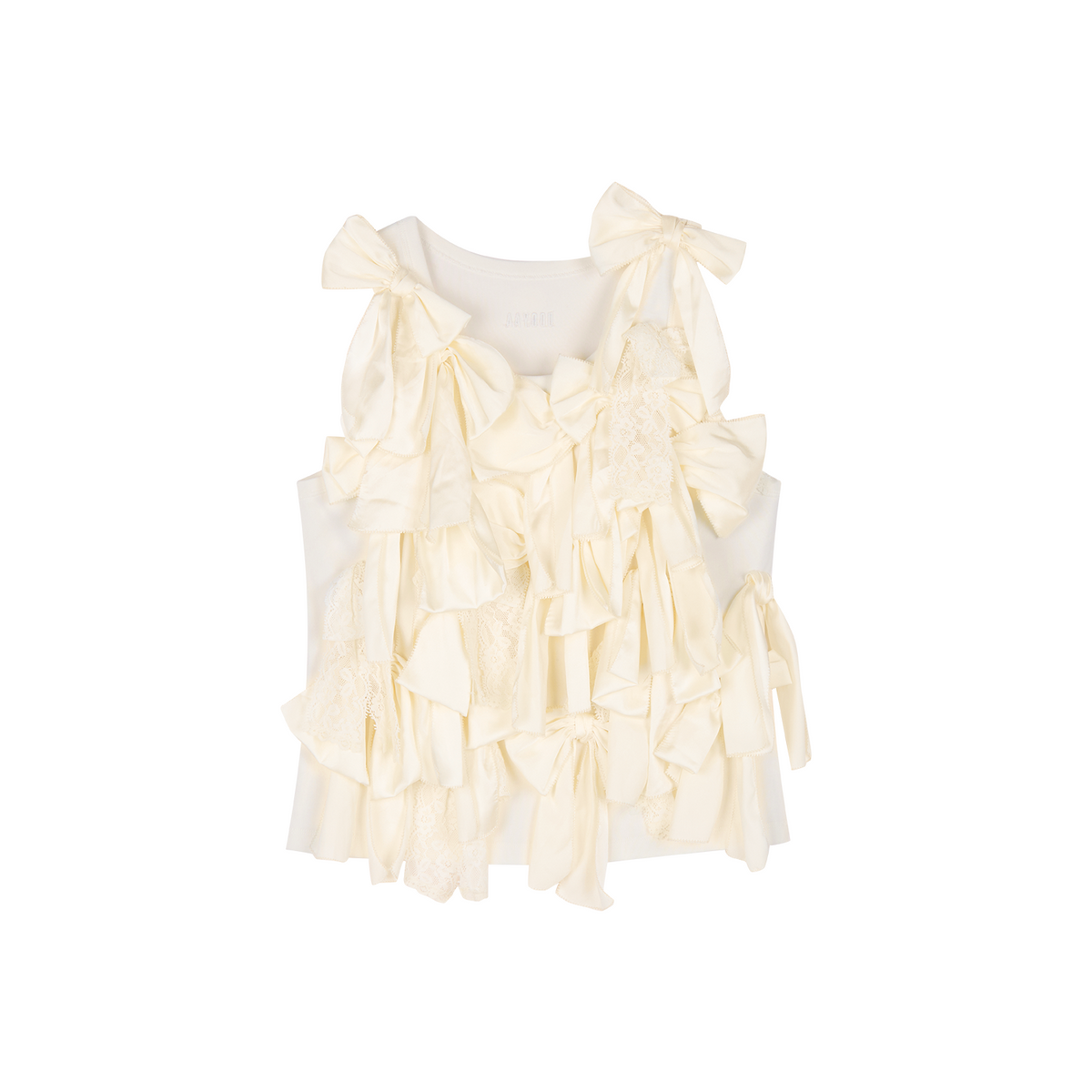 3d satin lace bow cami