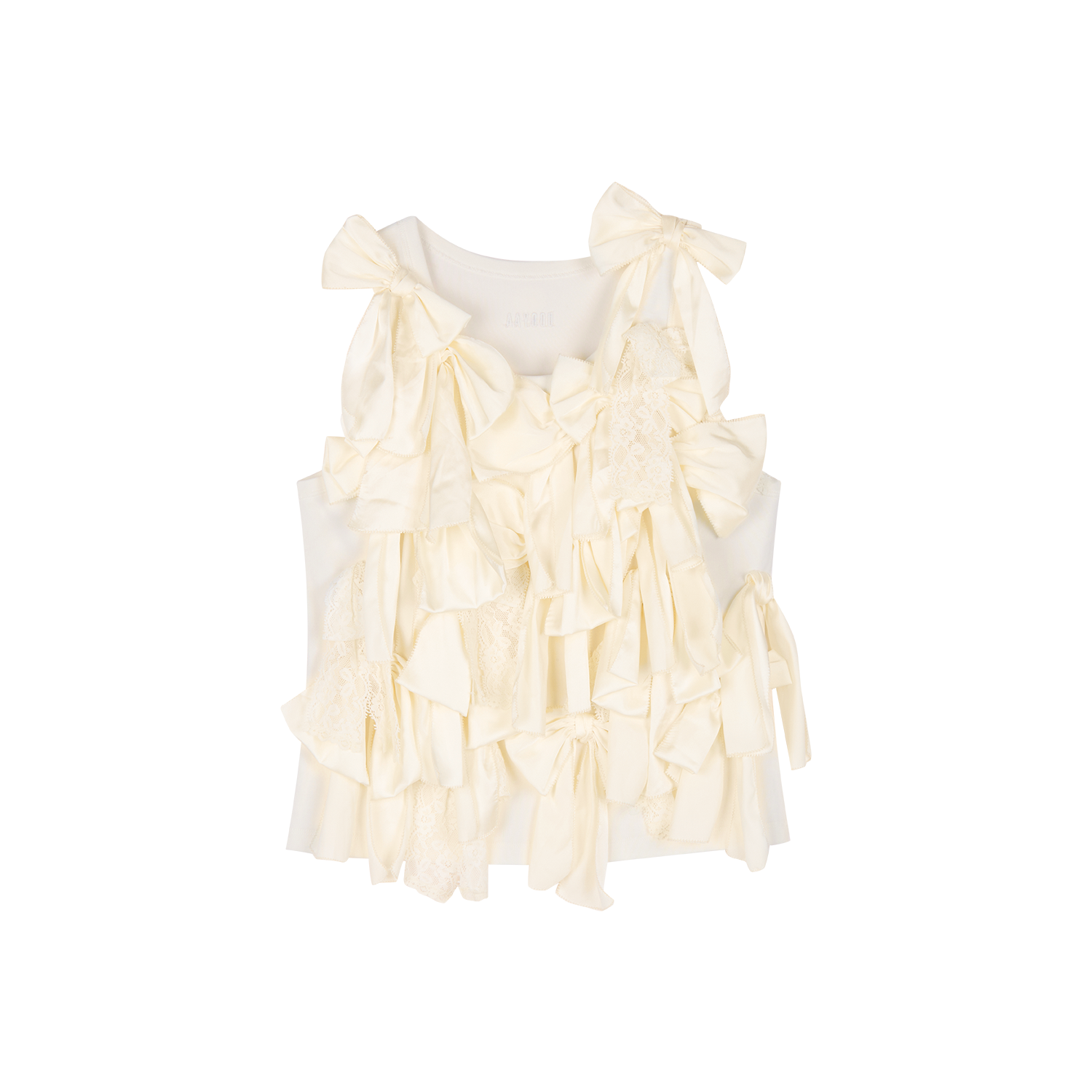 3d satin lace bow cami