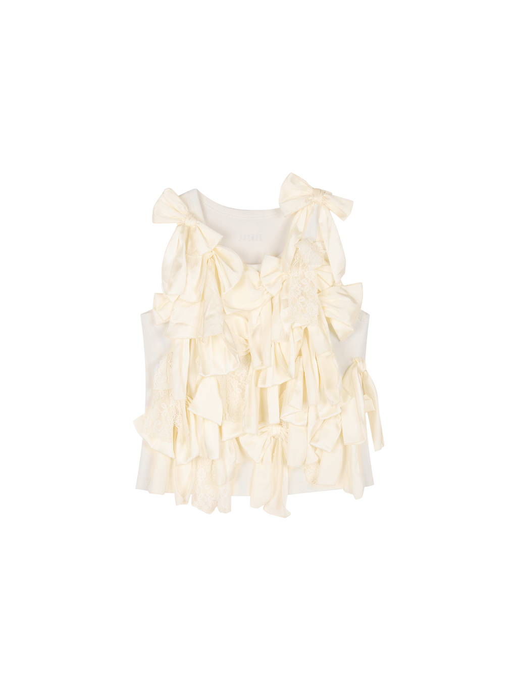 3d satin lace bow cami