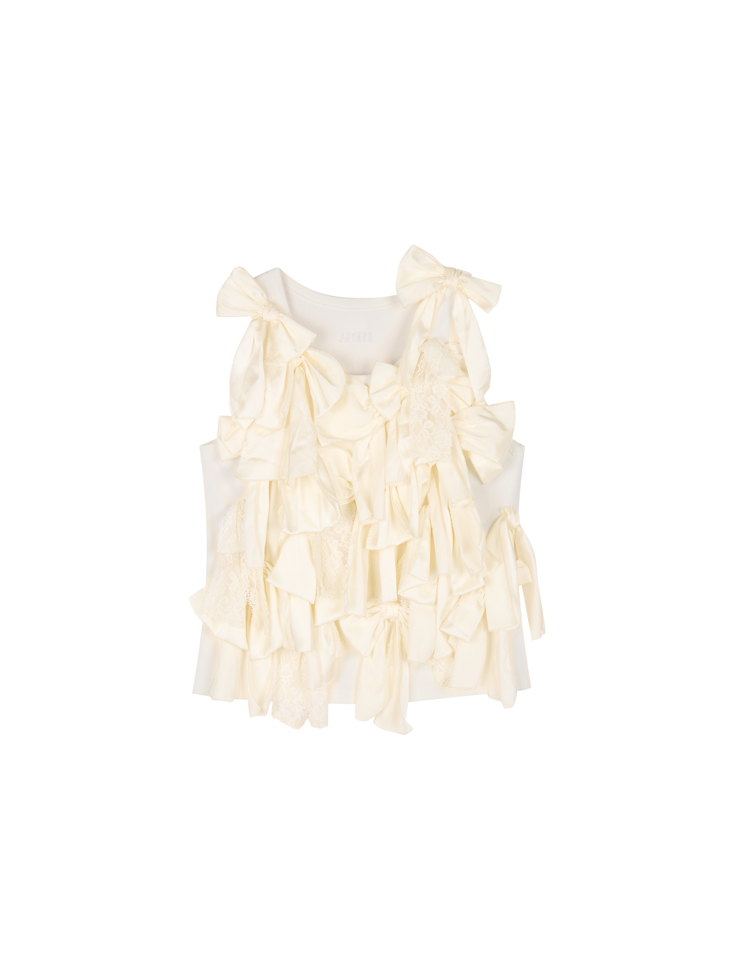 3d satin lace bow cami