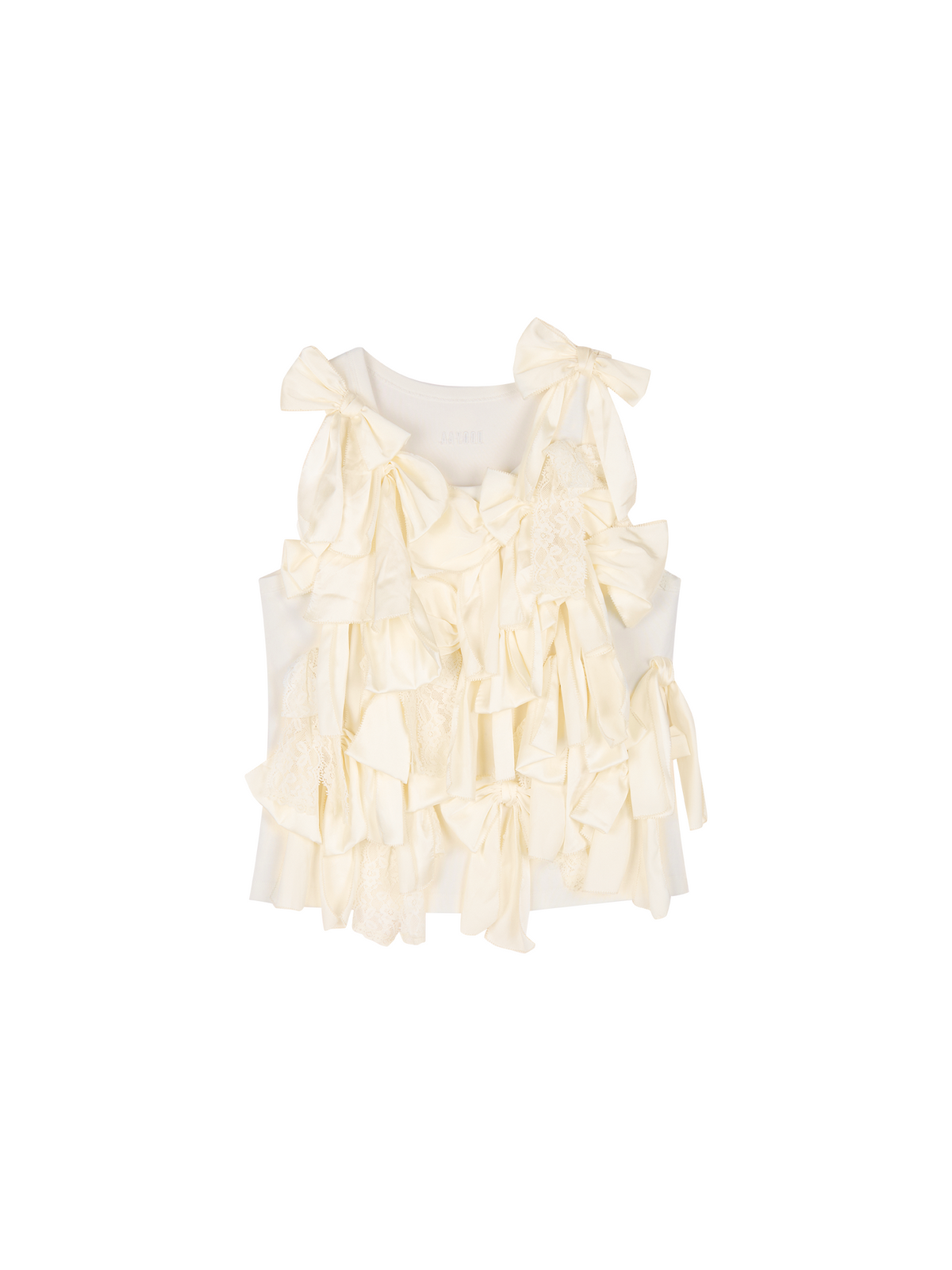 3d satin lace bow cami