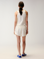 3d satin lace bow cami