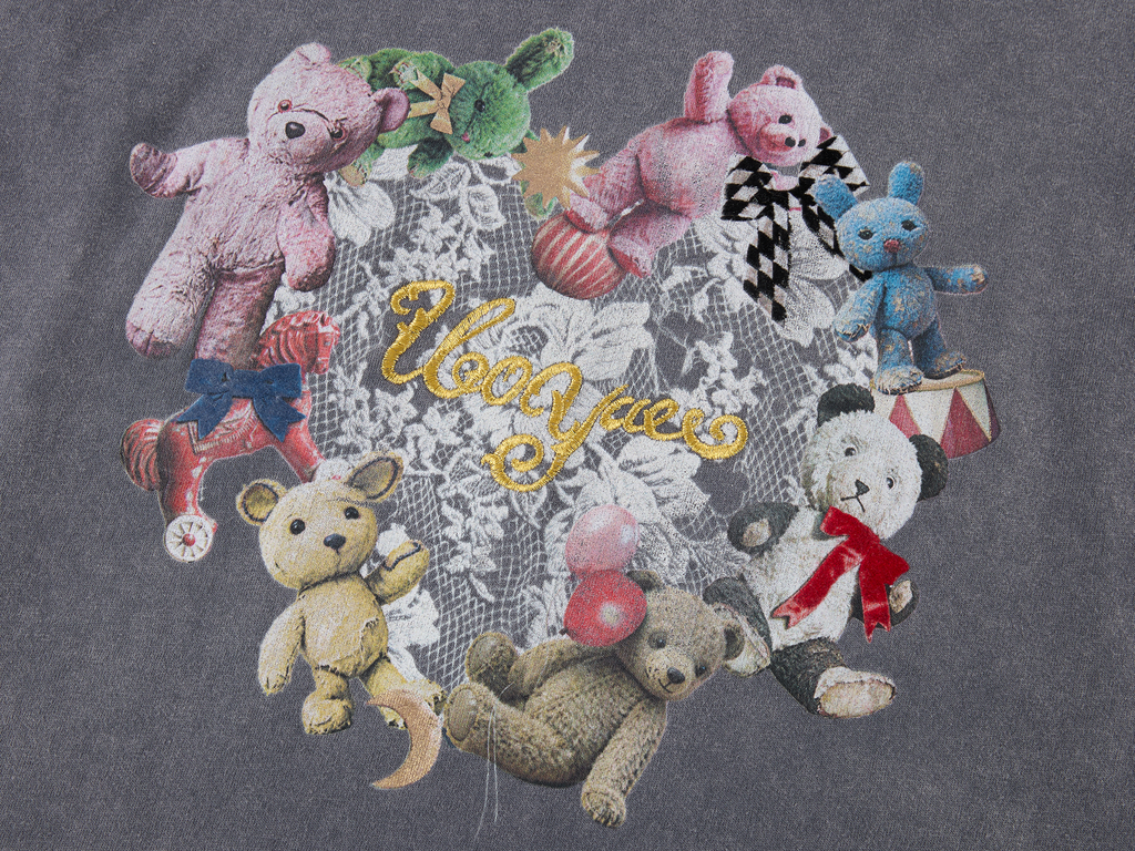 Embroidered heart bear T-shirt