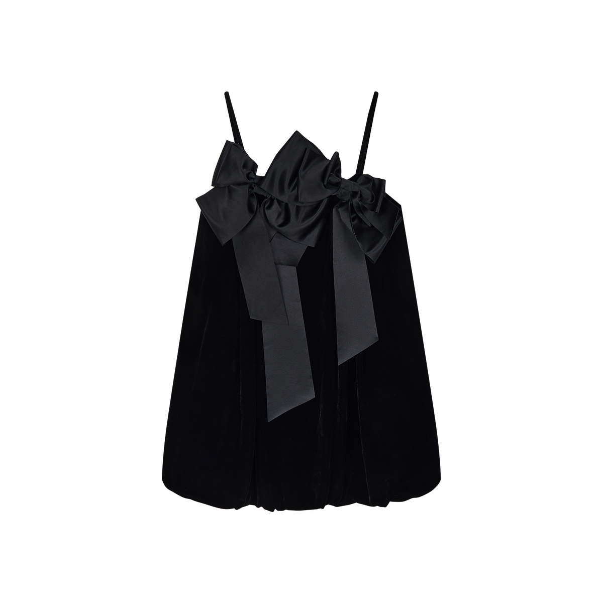 3d bow silk cami dress