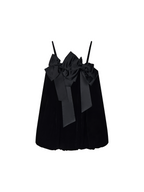 3d bow silk cami dress