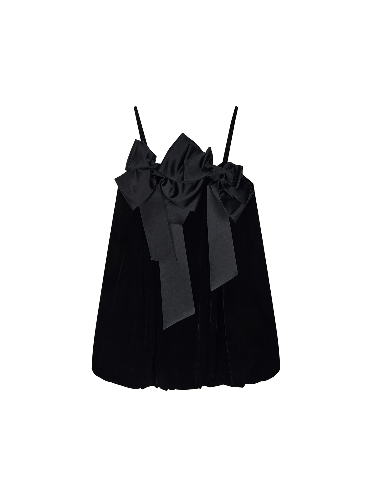 3d bow silk cami dress