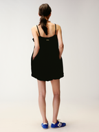 3d bow silk cami dress
