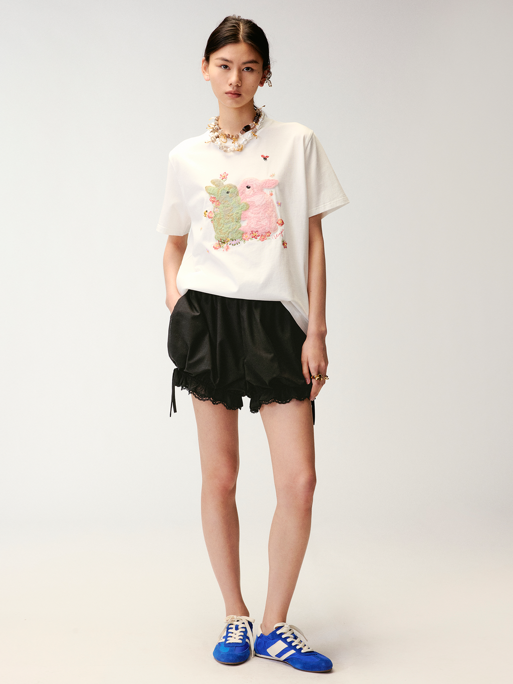 Gathered lantern shorts