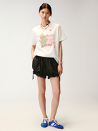 Gathered lantern shorts