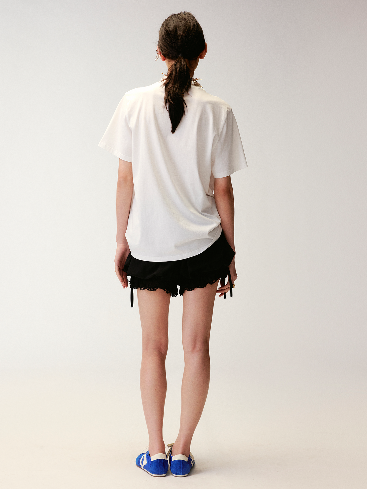 Gathered lantern shorts