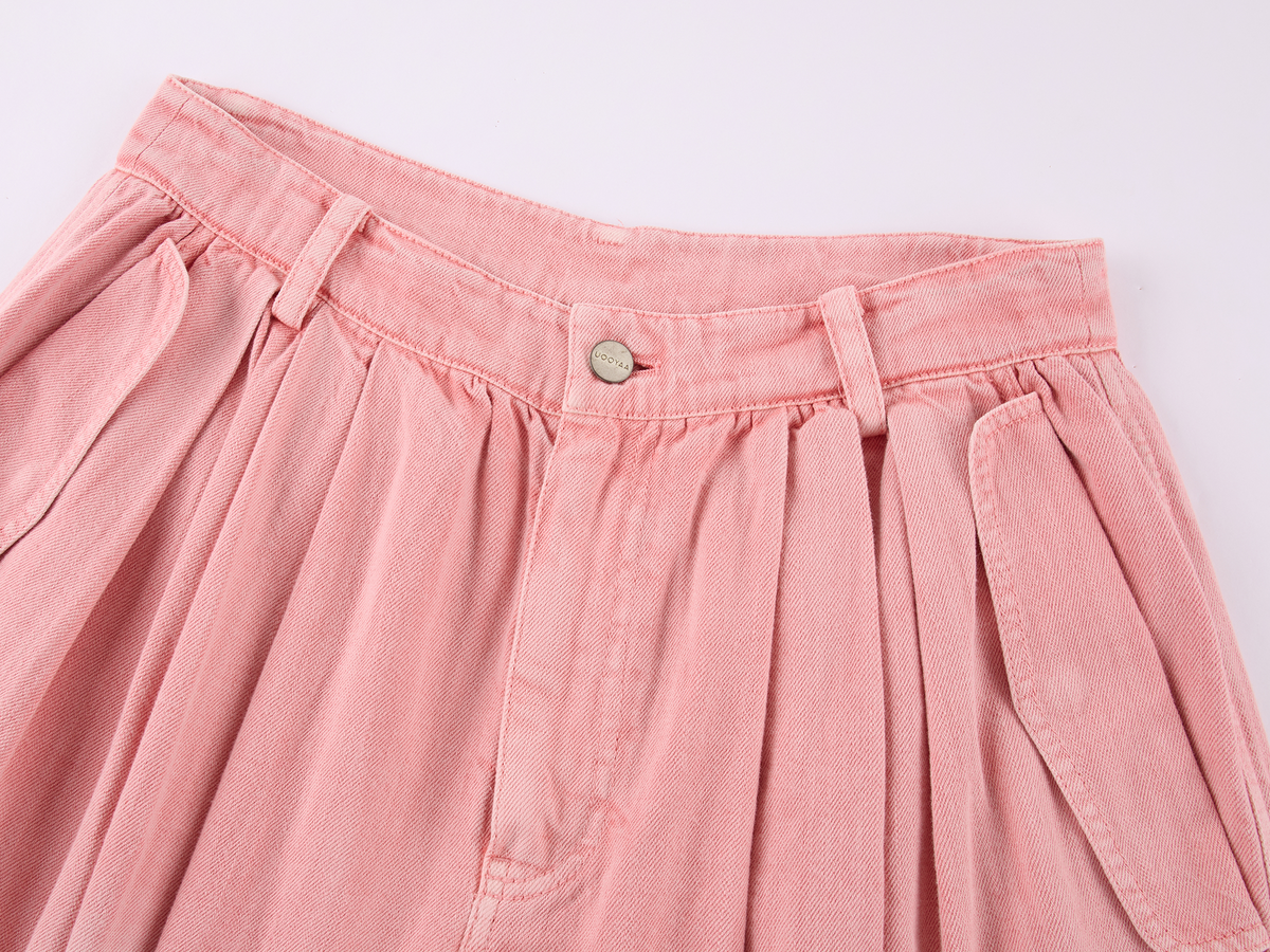 Retro pink heavy wash bloomers