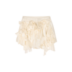 3d satin lace bow mini skirt
