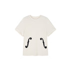Youthful Flocked Note Graphic T-Shirt