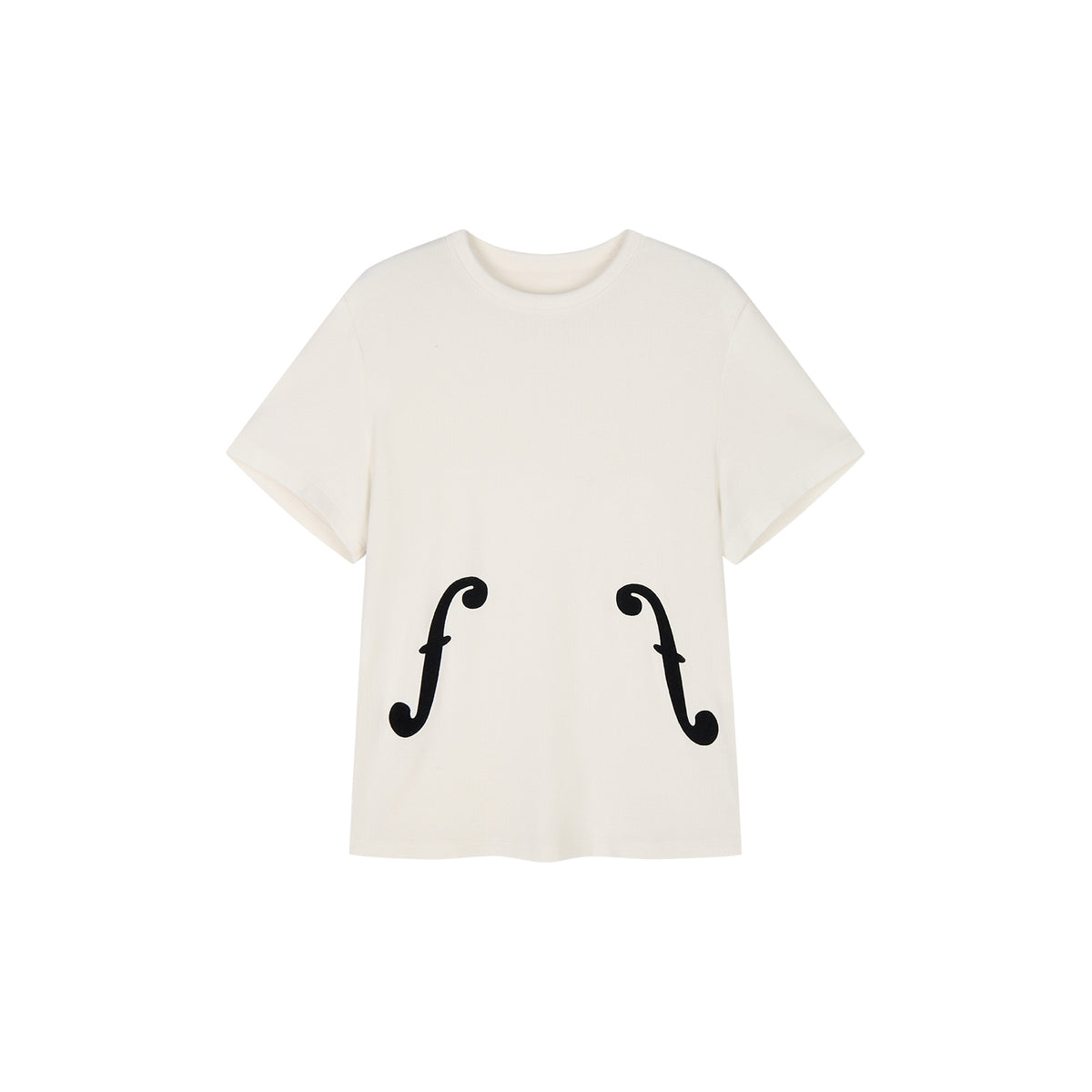 Youthful Flocked Note Graphic T-Shirt