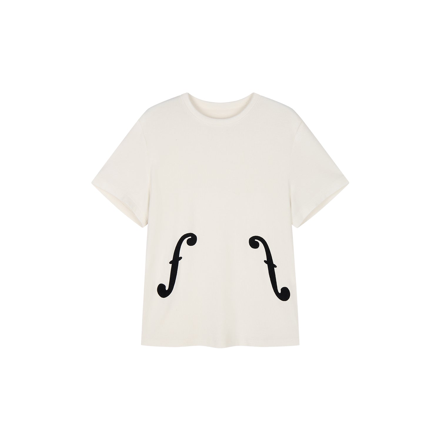 Youthful Flocked Note Graphic T-Shirt