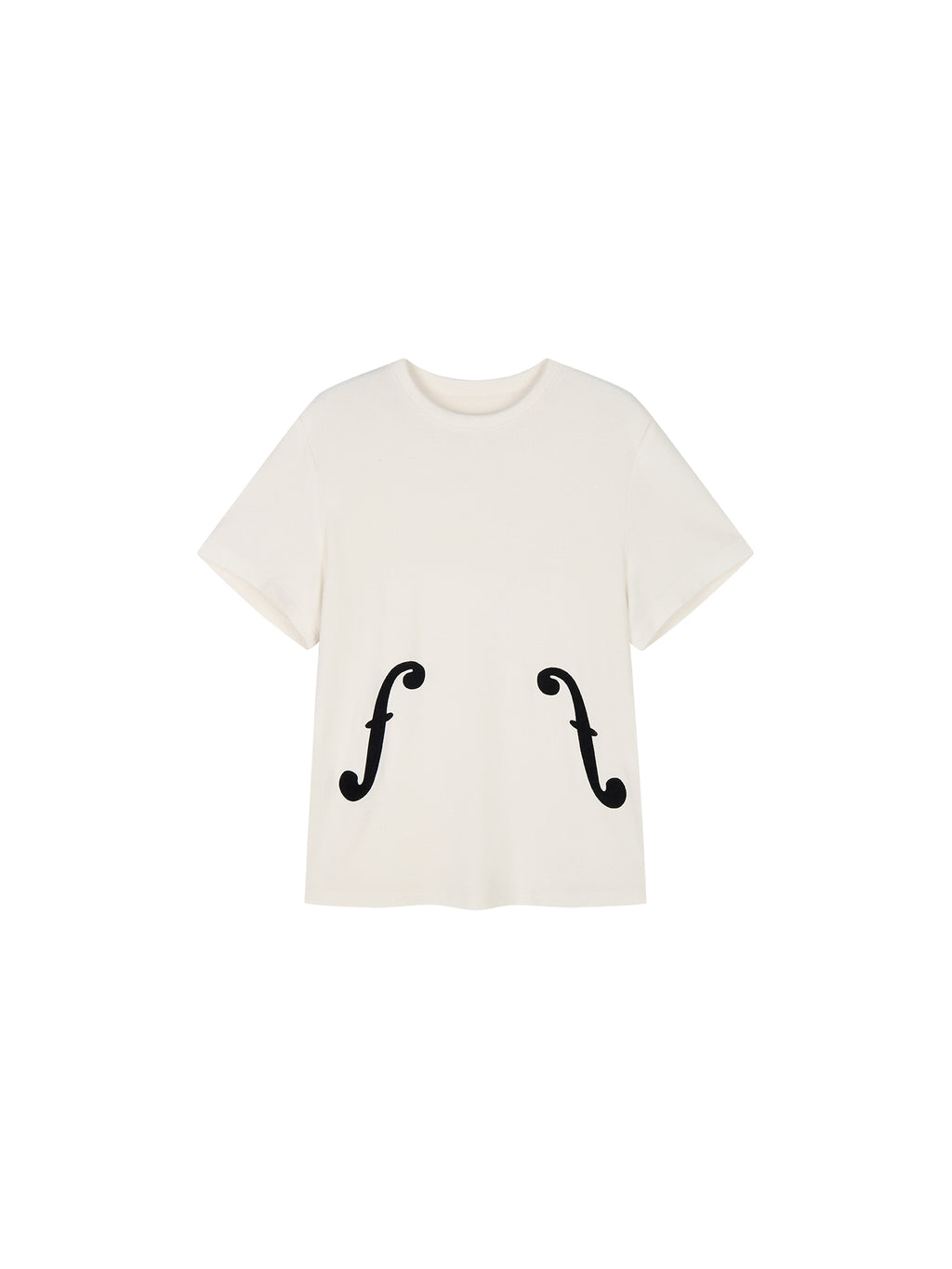 Youthful Flocked Note Graphic T-Shirt