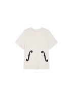 Youthful Flocked Note Graphic T-Shirt