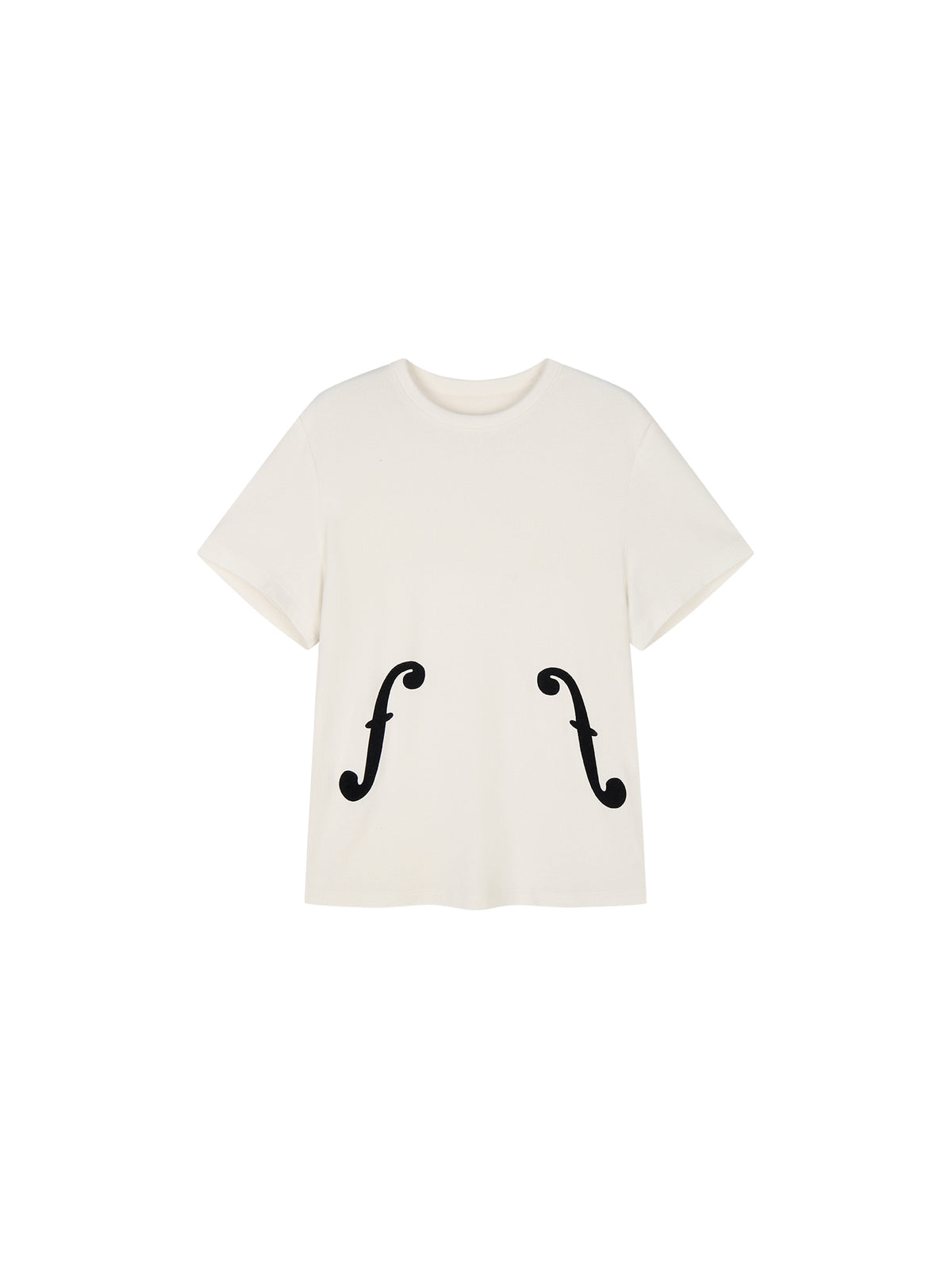 Youthful Flocked Note Graphic T-Shirt