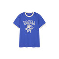 Lace insect and floral motif ringer T-shirt
